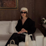 PILLBOX HAT IN IVORY